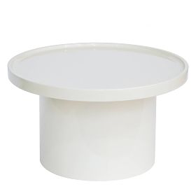 Tavolino da caffè Chia, 70 cm, bianco, lucido