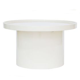 Tavolino da caffè Chia, 70 cm, bianco, lucido