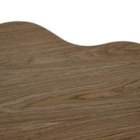 Tavolino da caffè Cosmo 90 cm, noce, forma arrotondata