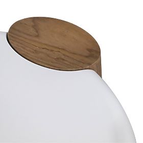 Tavolino da caffè Floe 125 cm, bianco/noce