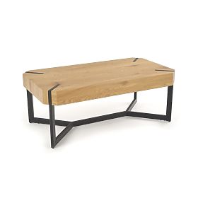 Tavolino da caffè LAVIDA - rovere dorato/nero