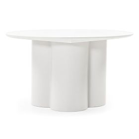 Tavolino da caffè Lazaro 80 cm, rotondo, grigio-beige, lectus
