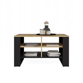 Tavolino da caffè Modern 4P SLIM ROVERE ARTIGIANO NERO