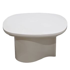 Tavolino da caffè Puro 80 cm, beige chiaro, lucido