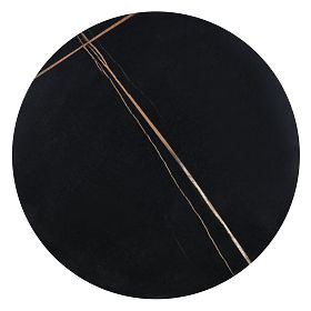Tavolino da caffè SCALITA marmo nero / nero / oro (2p=1ks)