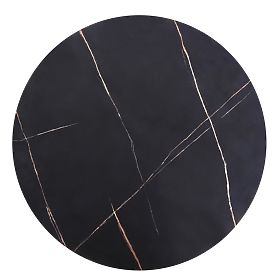 Tavolino da conferenza ANTICA piano - marmo nero, struttura - nero (2p=1pz), Halmar