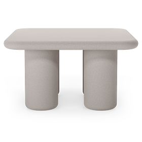 Tavolino da giardino Vibonis 70 cm, quadrato, in cemento, beige chiaro