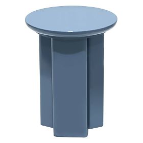 Tavolino laterale Brie 40 cm, blu tenue, lucido