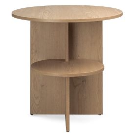 Tavolino Laterale Rotondo Yaso, Rovere Cremona Torro