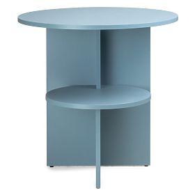 Tavolino Laterale Yaso Rotondo, Blu Gesso