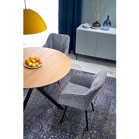 Tavolo allungabile ACORD, naturale / nero (2p=1ks), Halmar