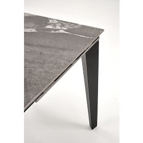 Tavolo allungabile FELIX, piano - marmo grigio, gambe - nero (2p=1ks), Halmar