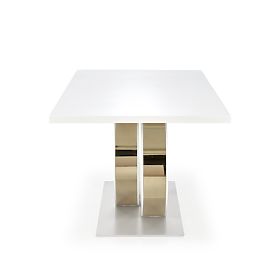 Tavolo allungabile GALARDO, bianco / oro (3p=1ks), Halmar