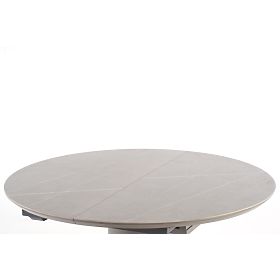 Tavolo allungabile MUSCAT piano - marmo grigio, gambe - grigio chiaro / oro