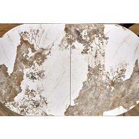 Tavolo estensibile ROBINSON, marmo beige / cappuccino / nero