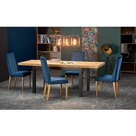 Tavolo allungabile TIAGO 140-220/80 piano: rovere craft, gambe: nere