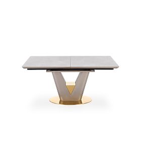 Tavolo allungabile VALENTINO grigio chiaro/oro