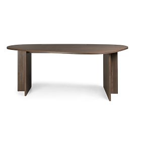 Tavolo con piano irregolare Zeva 200 cm, Noce lincoln