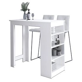 Tavolo da bar sotto sgabello 115 cm Bianco