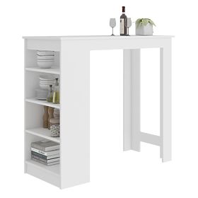 Tavolo da bar sotto sgabello 115 cm Bianco