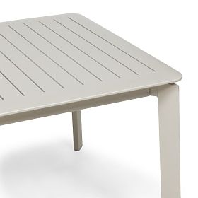 Tavolo da giardino allungabile Canelli 205-286 cm, in alluminio, rettangolare, beige chiaro