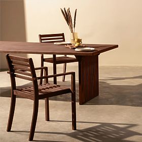 Tavolo da giardino Familis ll, 240 cm, legno di eucalipto FSC, marrone scuro, lectus