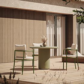 Tavolo da giardino Vibonis 100 cm, rotondo, in cemento, verde