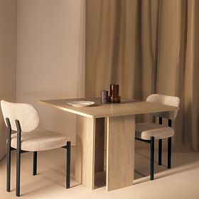 Tavolo da pranzo Gasper 100 cm, quadrato, Rovere Cremona Torro