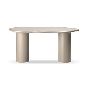 Tavolo da pranzo Muse 160 cm, beige scuro, forme arrotondate