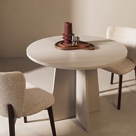 Tavolo da pranzo rotondo Merlo 100 cm, cashmere
