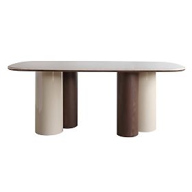 Tavolo da pranzo Zorin 200 cm, beige chiaro/marmo