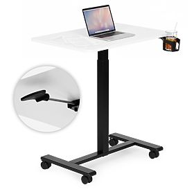Tavolo mobile regolabile 70x48 cm tavolino per laptop altezza regolabile 71,5-112 cm ModernHome, MODERNHOME
