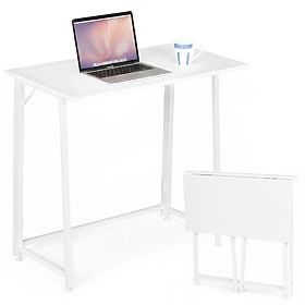 Tavolo pieghevole per computer 80x45 cm tavolino per laptop bianco ModernHome, MODERNHOME