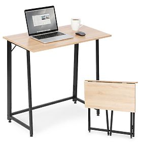 Tavolo pieghevole per computer 80x45 cm tavolino per laptop loft rovere chiaro ModernHome, MODERNHOME