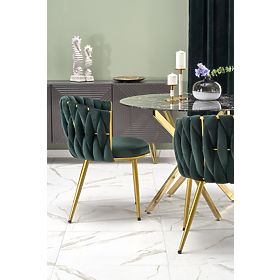 Tavolo RAYMOND 2, piano - marmo nero, gambe - dorate (2p=1ks)