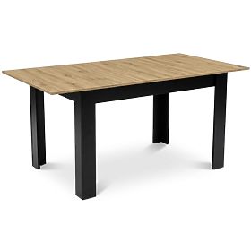 Tavolo rettangolare allungabile 120-160x80 cm per cucina e sala da pranzo per 4-6 persone rovere art, LEOBERT