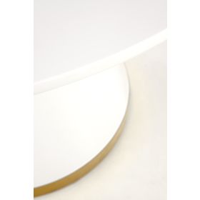 Tavolo VEGAS, piano - bianco, gambe - bianco/oro (2p=1pz)