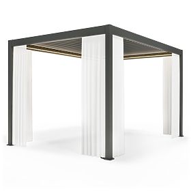Tenda 372,5 cm per lato pergola 4 m, bianca