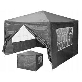 Tenda da giardino 3x3 m 4 pareti grigia MultiGarden