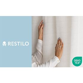 Tenda RESTILO DRIMAR colore beige stile moderno nastro materiale lino, microfibra 140x270