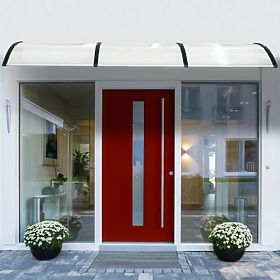 Tettoia sopra la porta 200x100 cm copertura doppia in policarbonato