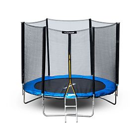 Trampolino da giardino con rete esterna diametro 10 ft 304-312 cm + scala