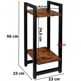 Vaso sospeso nero Lupin Rustic rovere antico