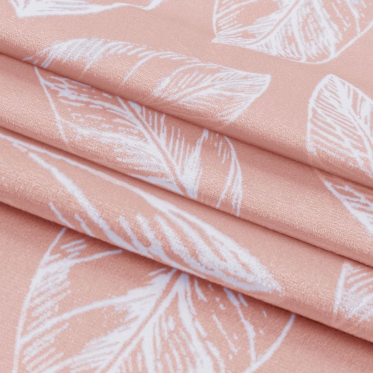 Tovaglia CALM colore rosa cipria motivo vegetale stampato stile classico 40x140 ameliahome