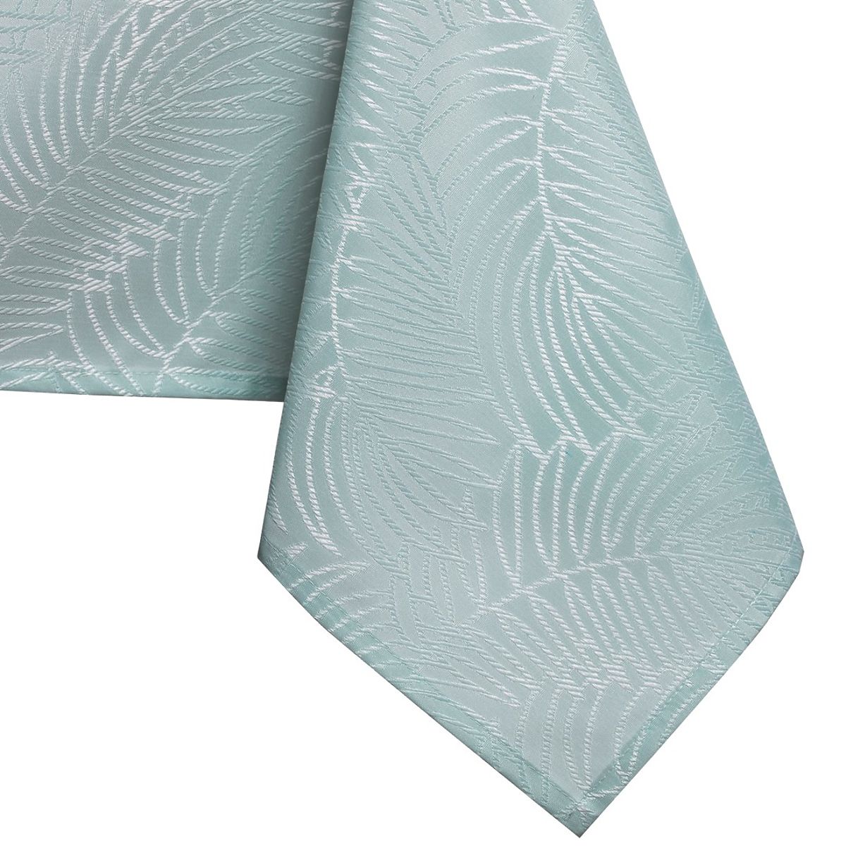 Tovaglia GAIA colore menta con motivo vegetale impresso 140x180 ameliahome