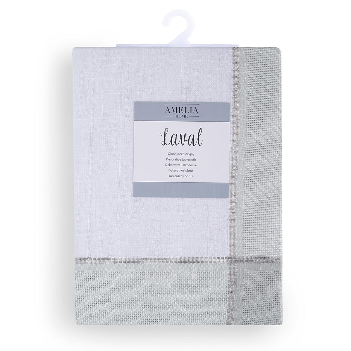 Tovaglia LAVAL colore bianco motivo liscio classico 30x160 ameliahome