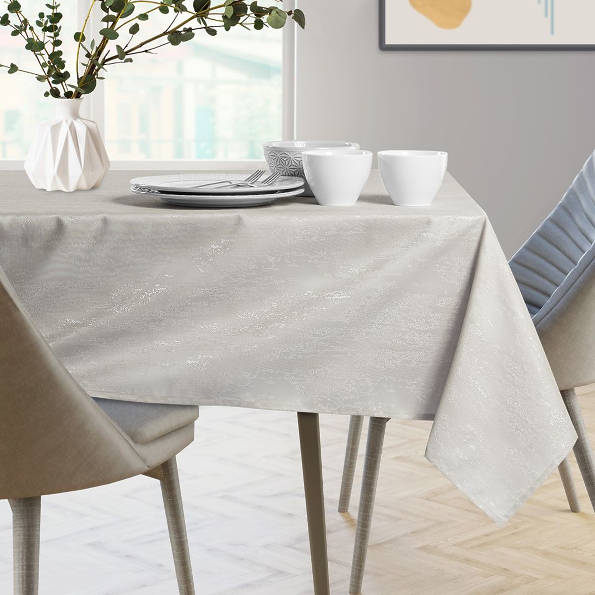 Tovaglia VESTA colore crema motivo moderno in rilievo 30x140 ameliahome