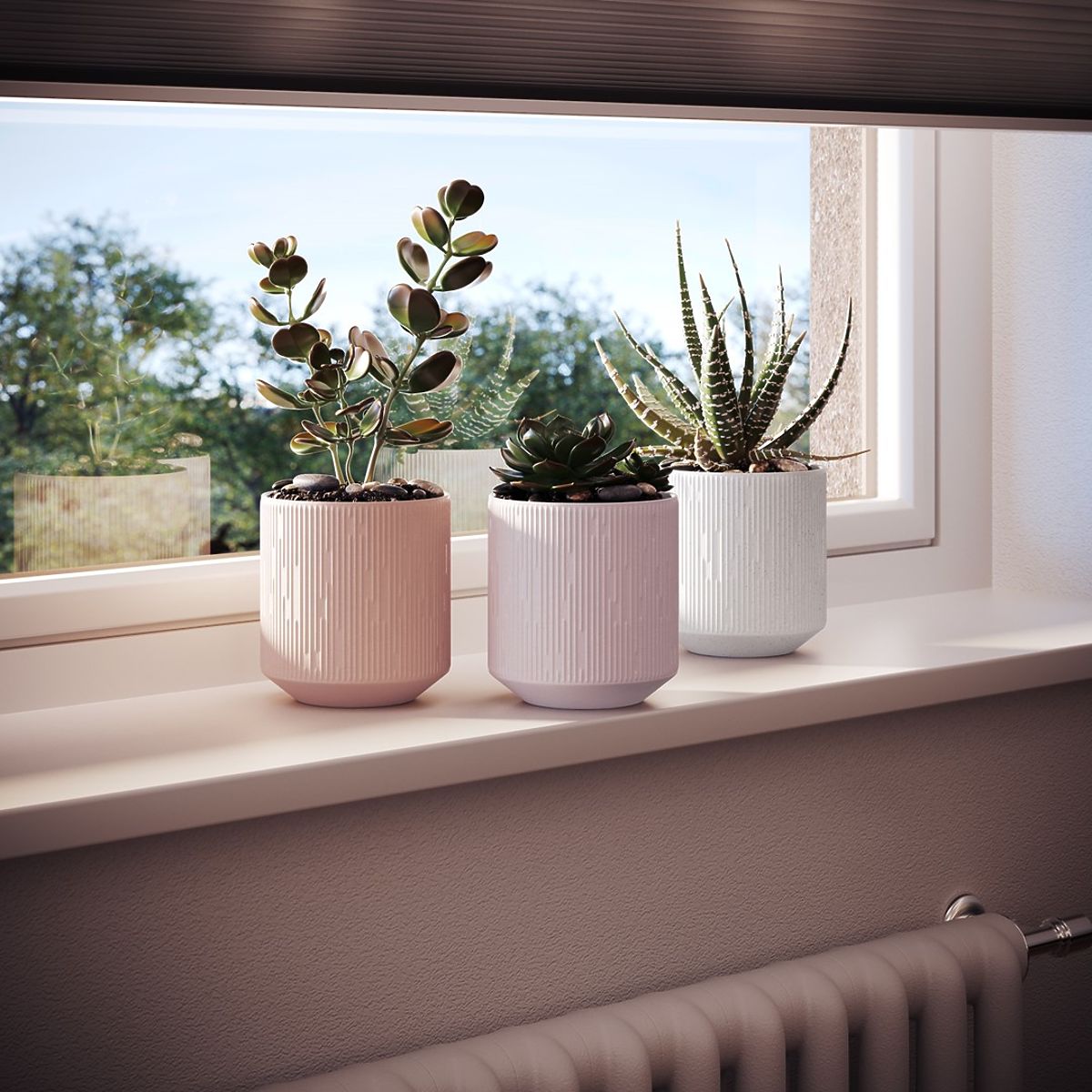 Vaso PASO colore rosa cipria stile moderno per interni ameliahome